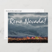 Reno Skyline pour carte postale de nuit (Devant / Derrière)