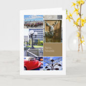 Reno stad, Nevada, foto-collage Kaart (Gele Bloem)