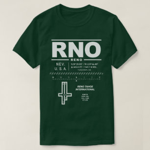 Reno Tahoe International Airport RNO T-shirt