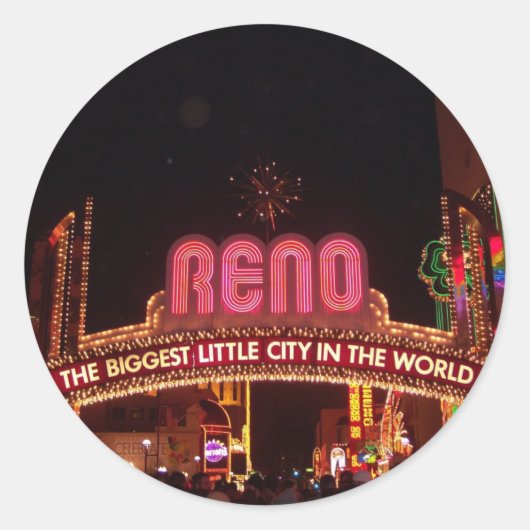 Reno-teken Ronde Sticker (Voorkant)