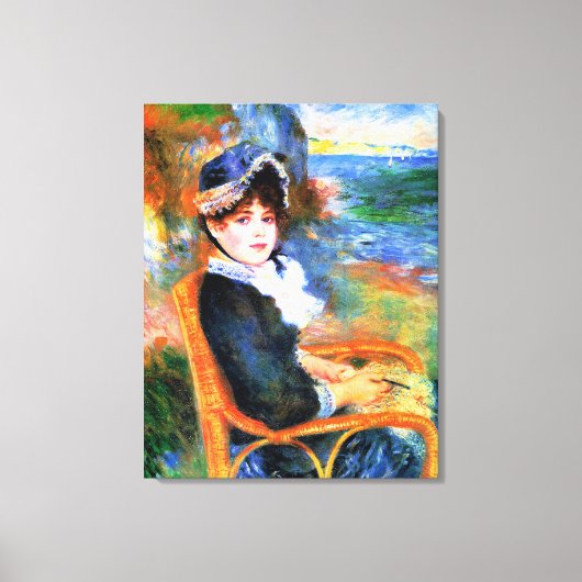 Renoir - Aan de zeekust Canvas Afdruk (Voorkant)