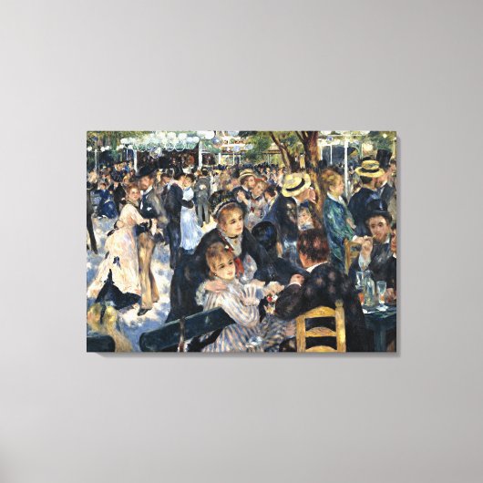 Renoir - Bal du Moulin de la Galette Canvas Afdruk (Voorkant)
