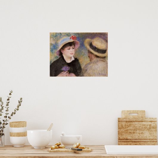 Renoir - Boating Couple (Aline en Artiest) Poster (Keuken)
