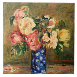 Renoir - Boeket Rozen Tegeltje