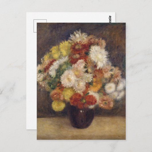 Renoir Bouquet van Chrysanthema Briefkaart (Voorkant / Achterkant)