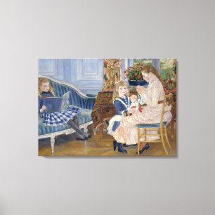 Renoir Childrens vanmiddag in Wargemont Canvas Afdruk