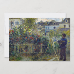 Renoir - Claude Monet Schilderend in zijn Tuin Bedankkaart