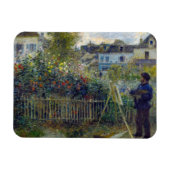 Renoir - Claude Monet Schilderend in zijn Tuin Magneet (Horizontaal)