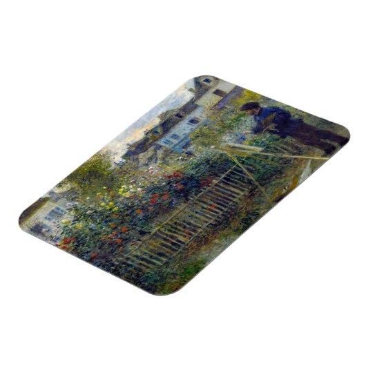 Renoir - Claude Monet Schilderend in zijn Tuin Magneet (Linkerzijde)