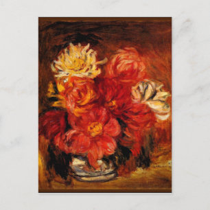 Renoir - Dahlias, kunstschilderkunst Briefkaart