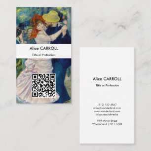 Renoir - Dance at Bougival - QR-code Visitekaartje