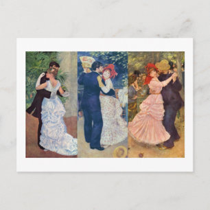 Renoir - Dance in de stad, het Land, en Bougival Briefkaart
