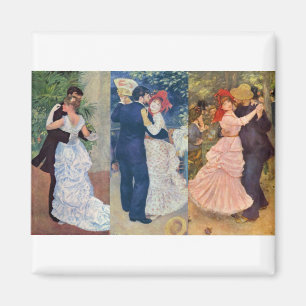 Renoir - Dance in de stad, het Land, en Bougival Magneet