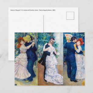 Renoir - Dance serie: Bougival, City & Country Briefkaart