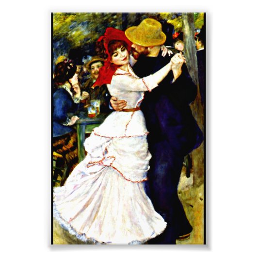 Renoir - Dance te Bougival Foto Afdruk (Voorkant)