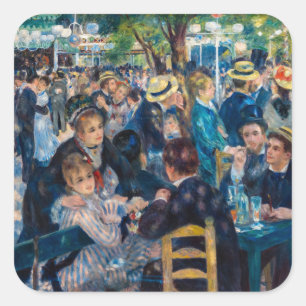 Renoir - Dans bij de Moulin de la Galette Vierkante Sticker