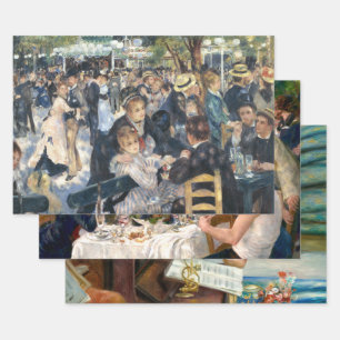 Renoir Dansen bij Moulin de la Galette Vintage Inpakpapier Vel