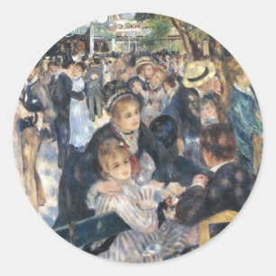 Renoir Dansen bij Moulin de la Galette Vintage Ronde Sticker
