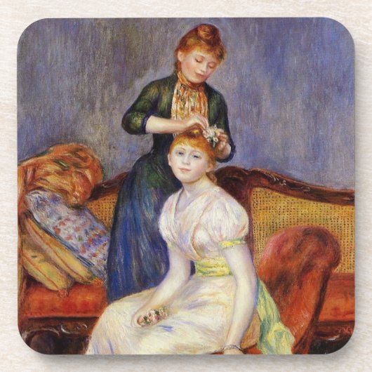 Renoir: De Coiffure Bier Onderzetter (Voorkant)