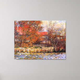 Renoir - De vijver met eenden, Canvas Afdruk