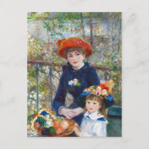 Renoir Deux soeurs sur une terrasse Carte postale 