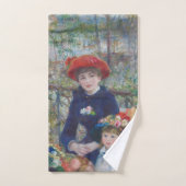 Renoir Deux Soeurs Terrasse Français Impressionnis (Serviette à main)