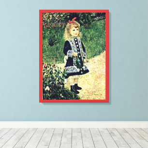 Renoir - Een meisje met een gietkan Canvas Afdruk