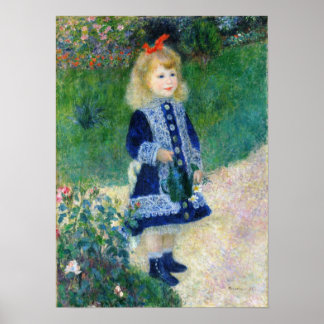 Renoir: Een meisje met een waterbad Poster