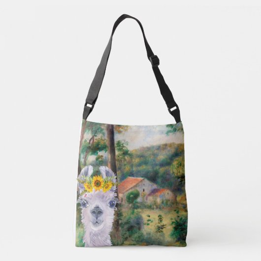 Renoir Environs of Briey en de Fancy Llama Crossbody Tas (Achterkant)