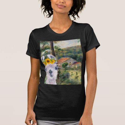 Renoir Environs of Briey en de Fancy Llama T-shirt (Voorkant)