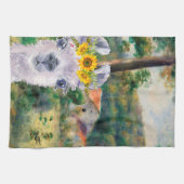 Renoir Environs of Briey en de Fancy Llama Theedoek (Horizontaal)