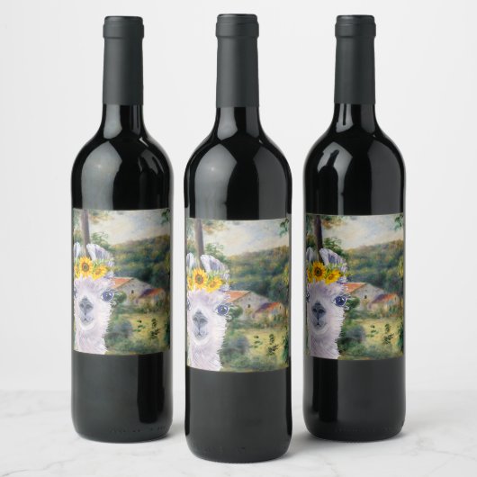 Renoir Environs of Briey en de Fancy Llama Wijn Etiket (Flessen)