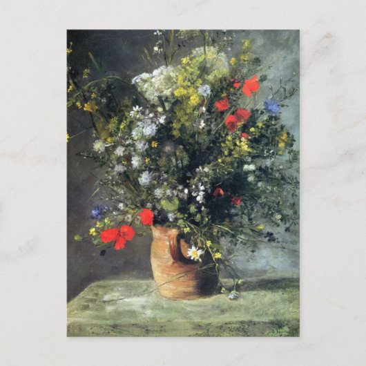Renoir, Flowers in een Vase-postkaart Briefkaart (Voorkant)