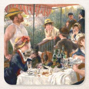 Renoir French Luncheon Boating Party Vierkante Kartonnen Onderzetter