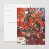 Renoir, Geraniums en Katten Briefkaart (Voorkant / Achterkant)