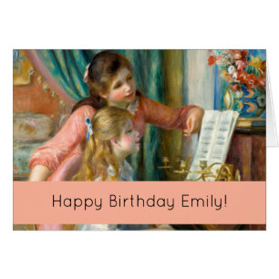 Renoir Girls at the Piano Happy Birthday