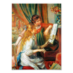 Renoir Girls op de foto van Piano Afdruk