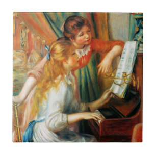 Renoir Girls op de Piano Tile Tegeltje