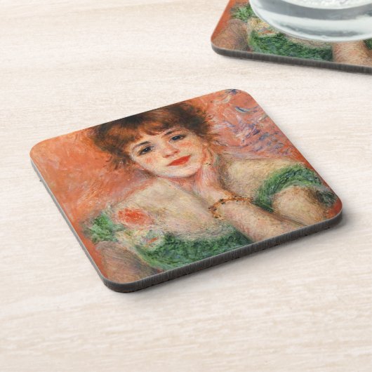 Renoir Jean Samary in een Low Necked Dress Onderze Drankjes Onderzetter (Linkerzijde)