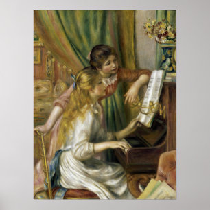 Renoir - Jonge meisjes in de Piano Poster