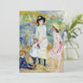 Renoir - Kinderen op de zeekust, Guernsey Bedankkaart (Staand voorkant)