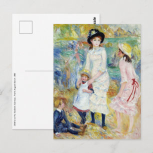 Renoir - Kinderen op de zeekust, Guernsey Briefkaart