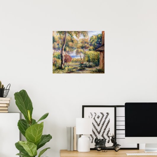 Renoir - Landschap in Cagnes Poster (Thuiskantoor)