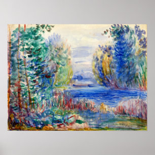 Renoir - Landschap rivier 1890 Poster