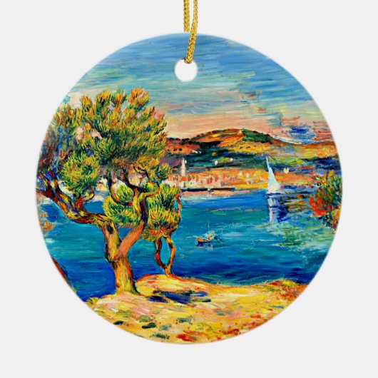 Renoir - L'Estaque, beroemd schilderij, Keramisch Ornament (Voorkant)