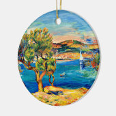 Renoir - L'Estaque, beroemd schilderij, Keramisch Ornament (Links)