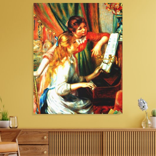 Renoir - Meisjes aan de piano Canvas Afdruk (Insitu (Woonkamer))