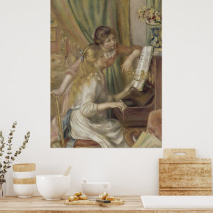 Renoir - Meisjes aan de piano Fine Art Poster