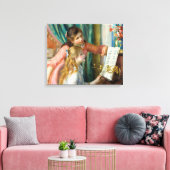 Renoir Meisjes bij het Piano Impressionisme Schild Canvas Afdruk (Insitu (Woonkamer))