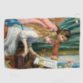 Renoir Meisjes bij het Piano Impressionisme Schild Golfhanddoek (Horizontaal)